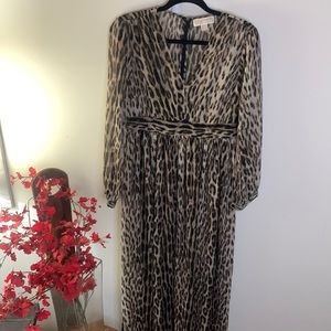 Michael Kors animal print maxi dress